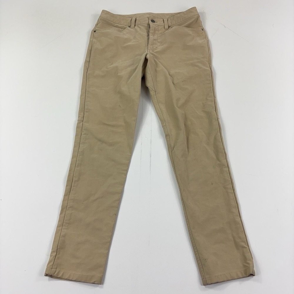 Lululemon Pants Mens 31x30 Beige Chino Slim Fit Straight Casual Pockets